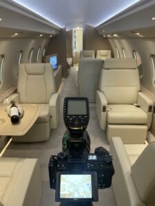 BTS of aircraft interior shoot