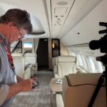 Aircraft Photographer Dave Koch capturing a bizliner jet Interior Aircraft Photographer Dave Koch capturing a bizliner jet Interior
