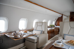Global interior, staged for charter sales – Hobby Airport