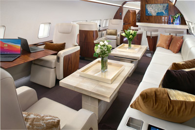 Boeing Business Jet 737-800 MAX interior luxury cabin
