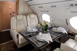 Gulfstream G550 photographed by AeroMedia inside a private hangar at Reid International Airport in Las Vegas, Nevada, for corporate and luxury aviation branding.