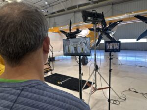 Stakeholders watching on-set setups